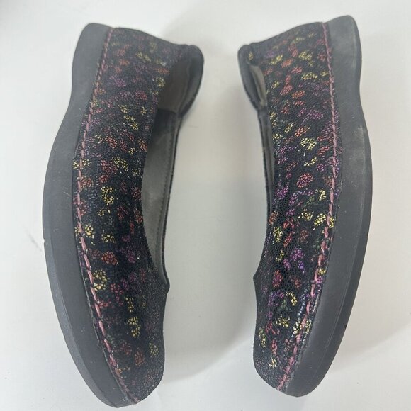 Alegria By PG Lite Womens Floral Slip-Resistant Leather Flats Size 7 - Picture 4 of 8
